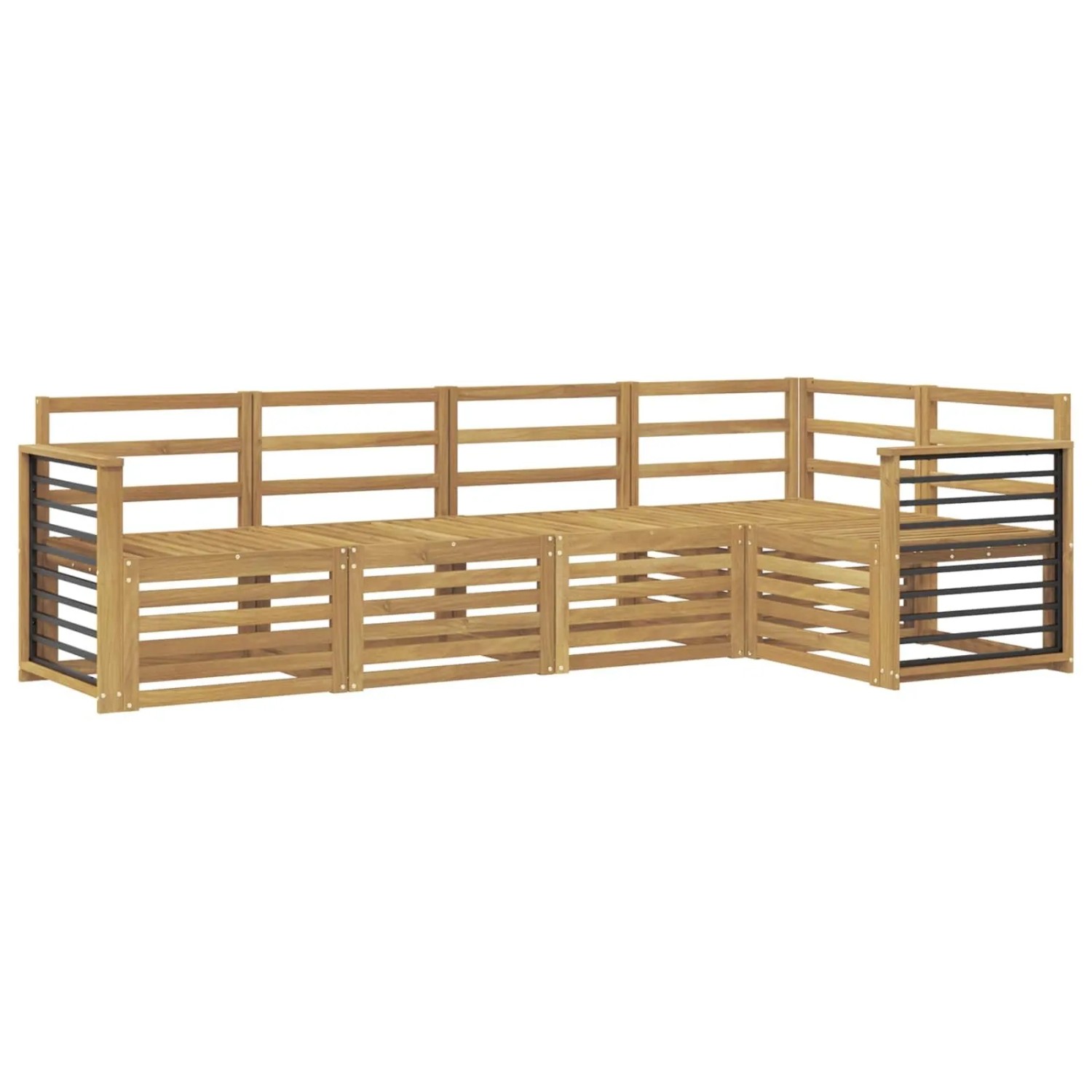 vidaXL Outdoor-Sofagarnitur 5-Tlg Weiß 247 x 128,5 x 73 cm 3391844