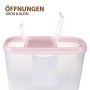 Bestlivings Frischhaltebox Schüttdose, 4,5 Liter, Altrose, mit zwei Dosieröffnungen.