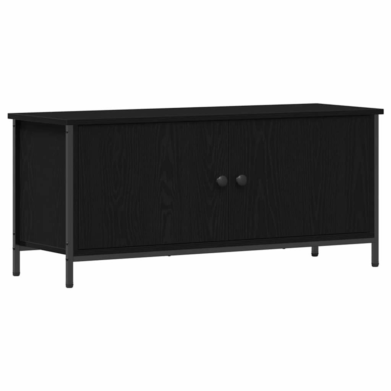 vidaXL TV-Schrank Schwarz Eichen-Optik 100 x 35 x 45 cm Holzwerkstoff 873888