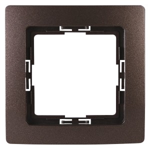 Kopp Abdeckrahmen 1-fach Paris, palisanderbraun, für Schalter und Steckdosen.
