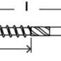 Technische Zeichnung: Fischer PowerFast II Holzschraube, Senkkopf, Teilgewinde, 6x50 mm.