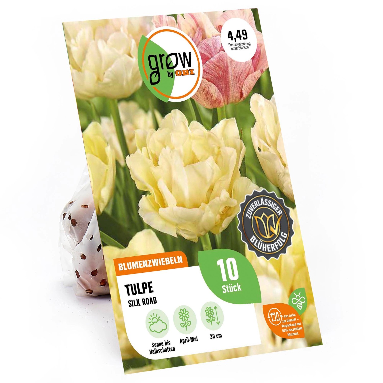 GROW by OBI Tulpe Snow Crystal Satin-Weiß 8 Stück Tulipa fringed Snow Cryst günstig online kaufen