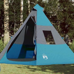 vidaXL Tipi-Campingzelt 7 Personen Blau Wasserdicht 94428