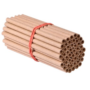 Mischkarton Papierhülsen, 1200 Stück für Insektenhäuser, gebündelt mit Gummiband.