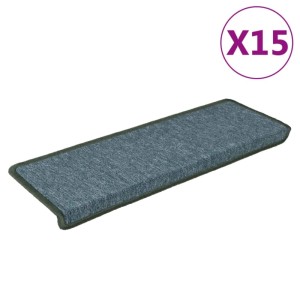 vidaXL Stufenmatten 15 Stk 65x21x4 cm Dunkelgrün Rechteckiger Rand 326193