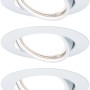 Paulmann LED-Einbaustrahler Base, 3er Set, schwenkbar, 5W, warmweiß.