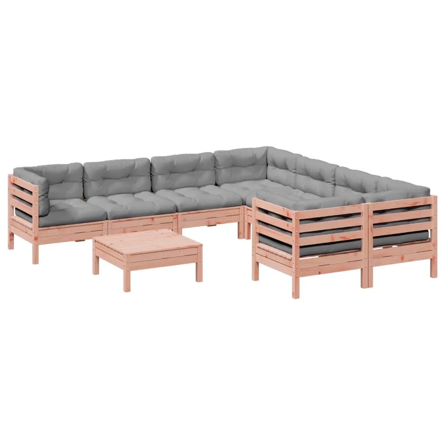 vidaXL 9-Tlg Garten-Sofagarnitur mit Kissen Massivholz Douglasie 3299375 günstig online kaufen