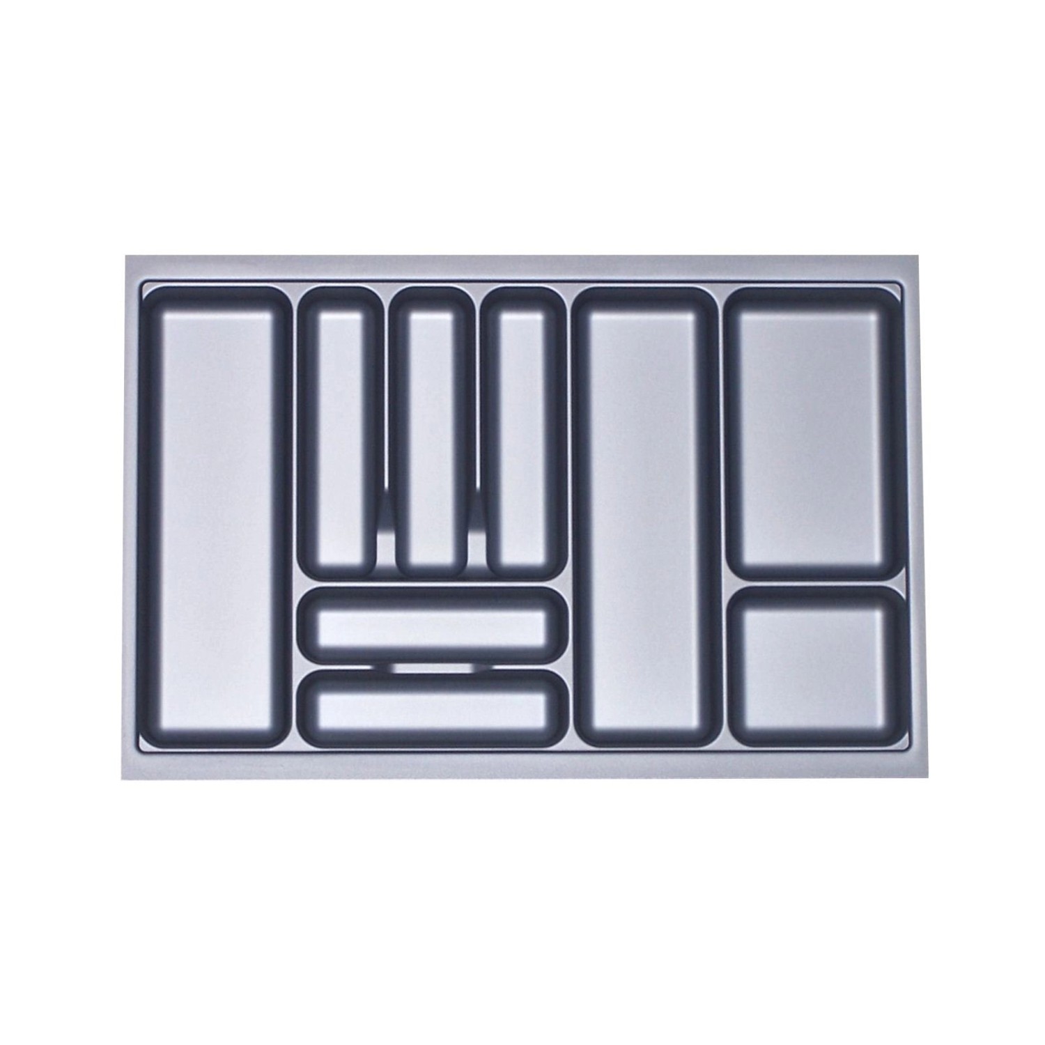 SOTECH Orga-Box I Besteckeinsatz Silbergrau 800 mm Höhe 55 mm Für Blum Tand günstig online kaufen