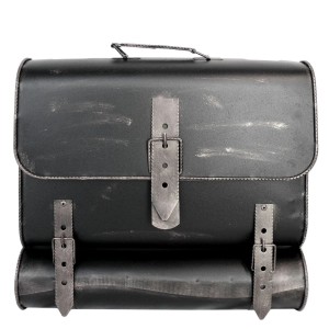 HMF 505-09 Briefkasten Antik UNIKAT Handarbeit Schulranzen Design Zeitungsrolle Silber