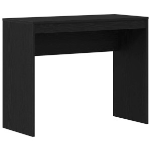 Schwarzer Schreibtisch aus Holzwerkstoff, 90x40x72 cm.