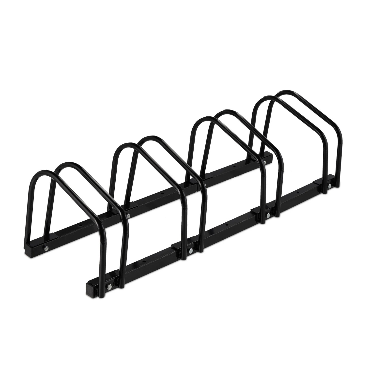 Relaxdays Fahrradständer Stahl Schwarz Verstellbar für 4 Fahrräder 27 cm x 100 cm x 33 cm 4,3 kg