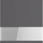 Optifit Hängeschrank Ingvar420, 50 cm, Anthrazit Matt mit Glassegment und Griff.