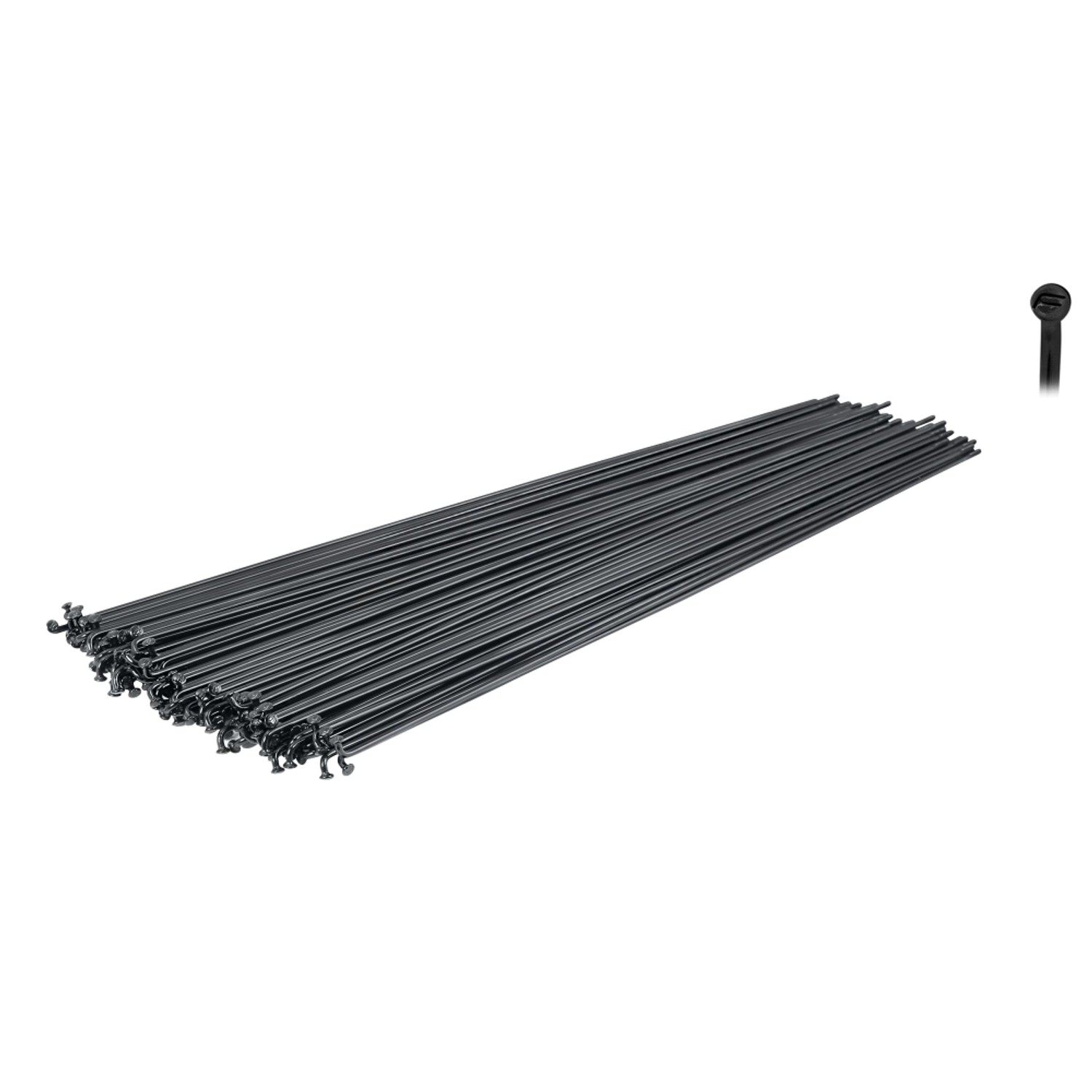 Force Speichen Inox Schwarz 2mm ohne Nippel Preis für 6 Stück Länge in mm 260