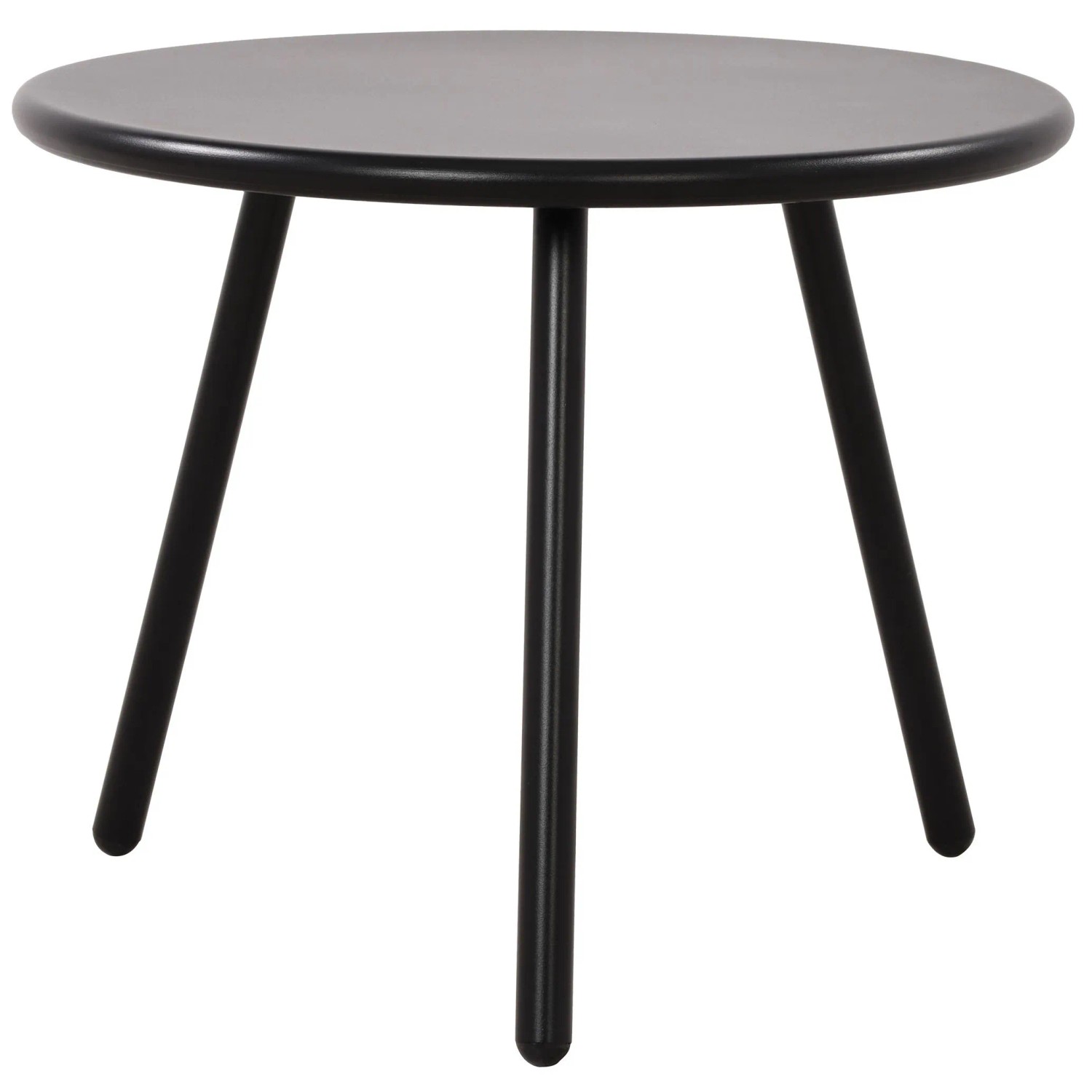 DELUKE Couchtisch CAKOT Kunststoff Schwarz 50x50x40cm Sofatisch Rund Beistelltisch Wohnzimmertisch Klein