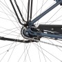 Detailaufnahme Hinterrad, Kette und Gepäckträger des Fischer Cita 2.0 E-Bike City-Fahrrads.