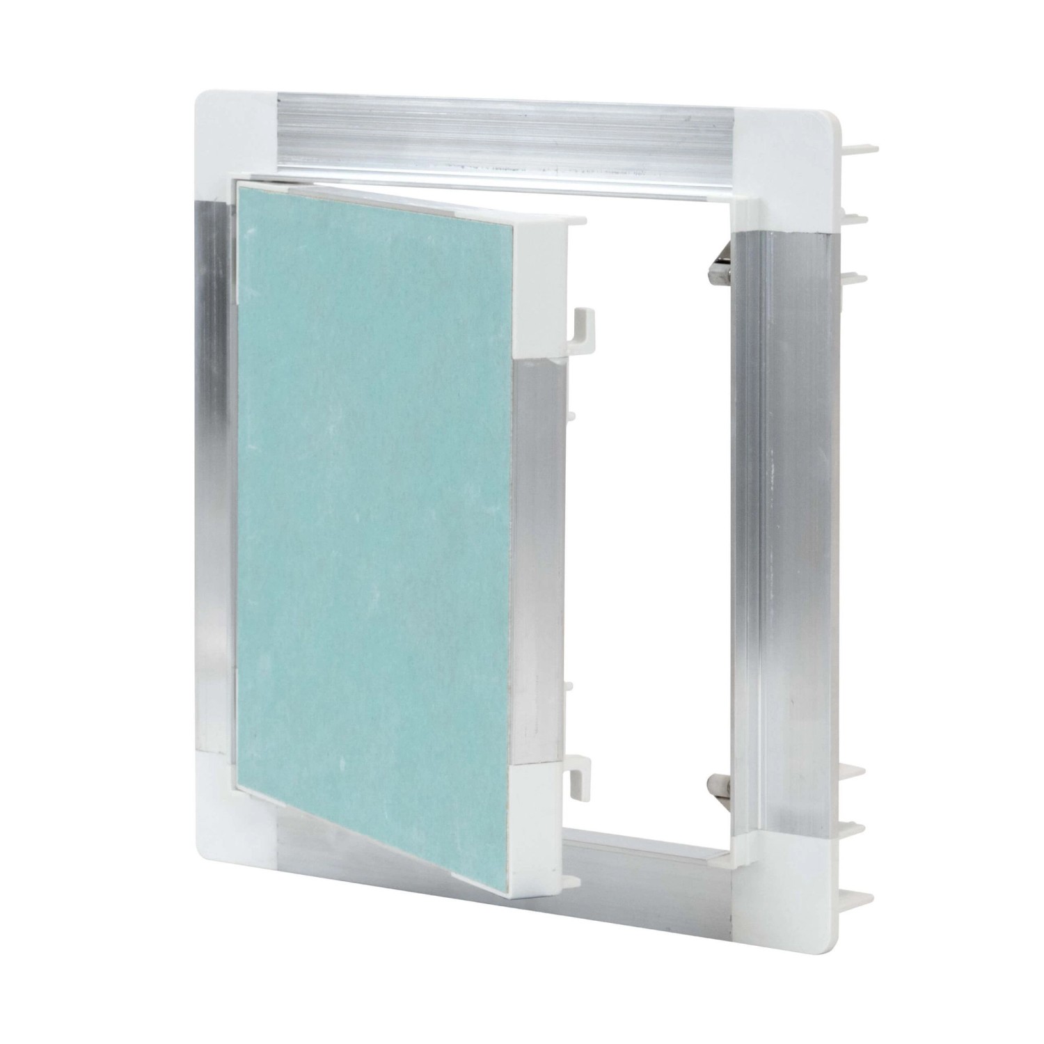 Protektor Revisionsklappe mit Alu Rahmen 20cm x 20cm 12mm GK Einlage Silber