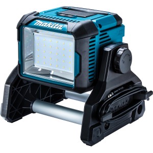 Makita LED-Baustrahler, 14,4-18 V/230 V, mit verstellbarem Korpus und drei Leuchtstufen.