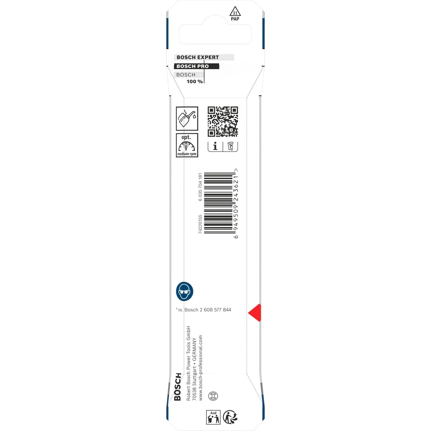 Verpackung Bosch Spiralbohrer Pro Metal HSS-G, silberfarben.