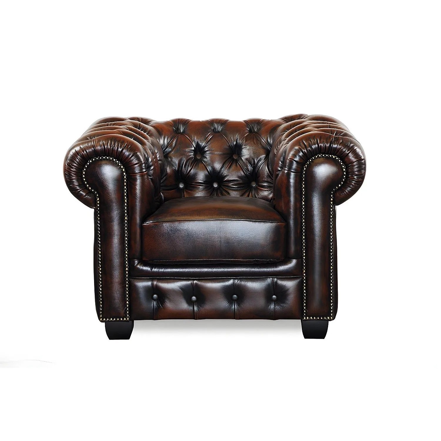 Vente-unique Sessel Mit Gerader Rückenlehne Brenton Schokoladenbraun 105 cm