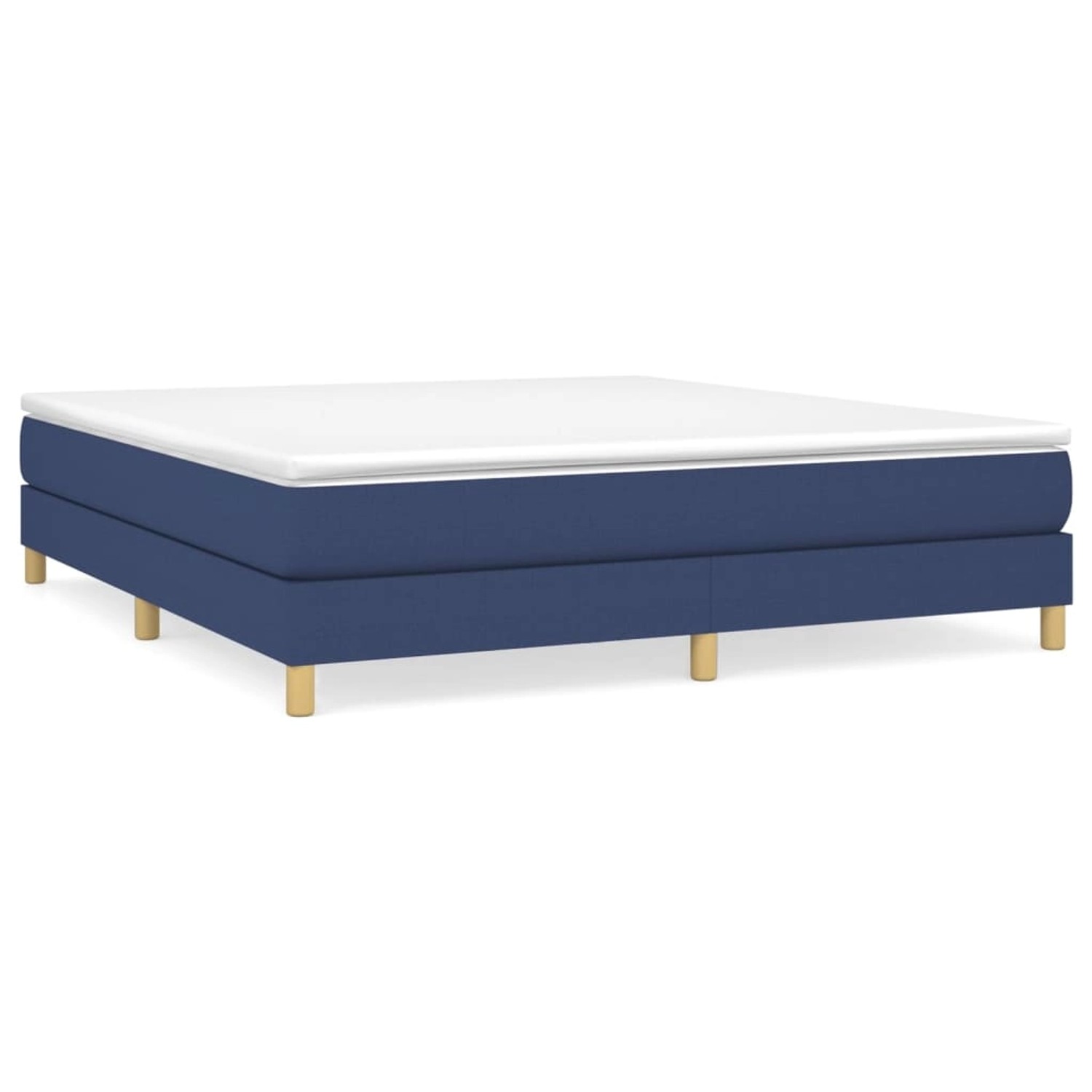 vidaXL Boxspringbett mit Matratze Blau 160x200 cm Stoff 3144189 günstig online kaufen