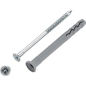 LUX Nageldübel 8x80 mm, 50er-Set: Dübel aus Kunststoff mit Nagel für sichere Befestigung.