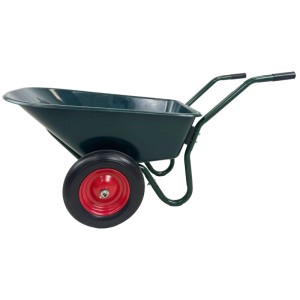 TRUTZHOLM 2 Rad Schubkarre 100L 160 kg Traglast mit Vollgummi Rädern