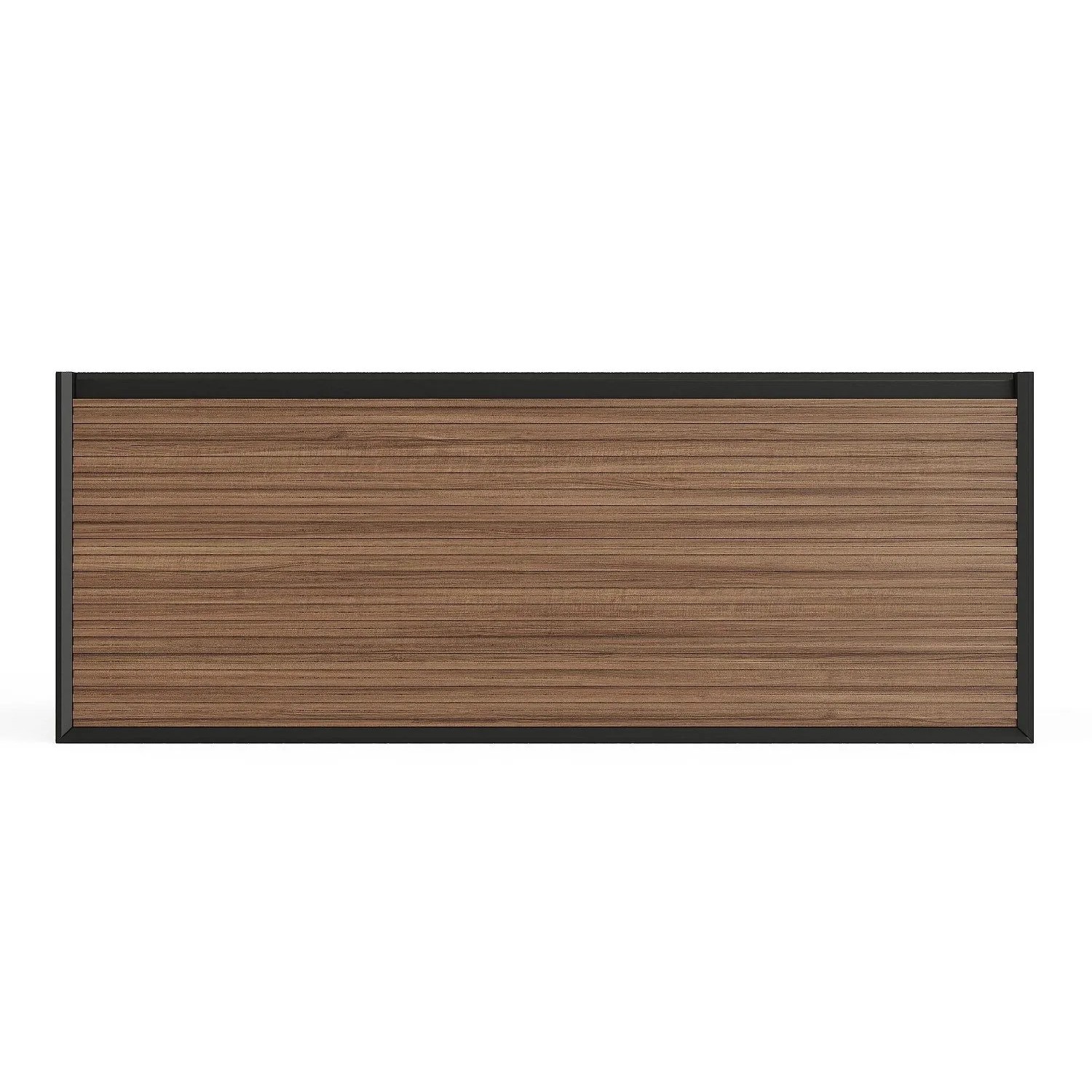 Vente-unique Waschbeckenunterschrank Baniva Schwarz  Naturfarben Dunkel 120 cm