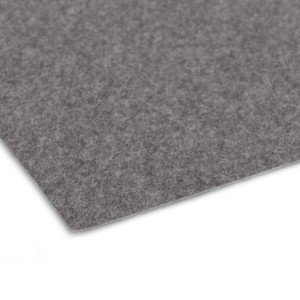 Primaflor Eventteppich Podium in Zinn, Meterware. Flachfilz Teppichboden für Events und Messen.