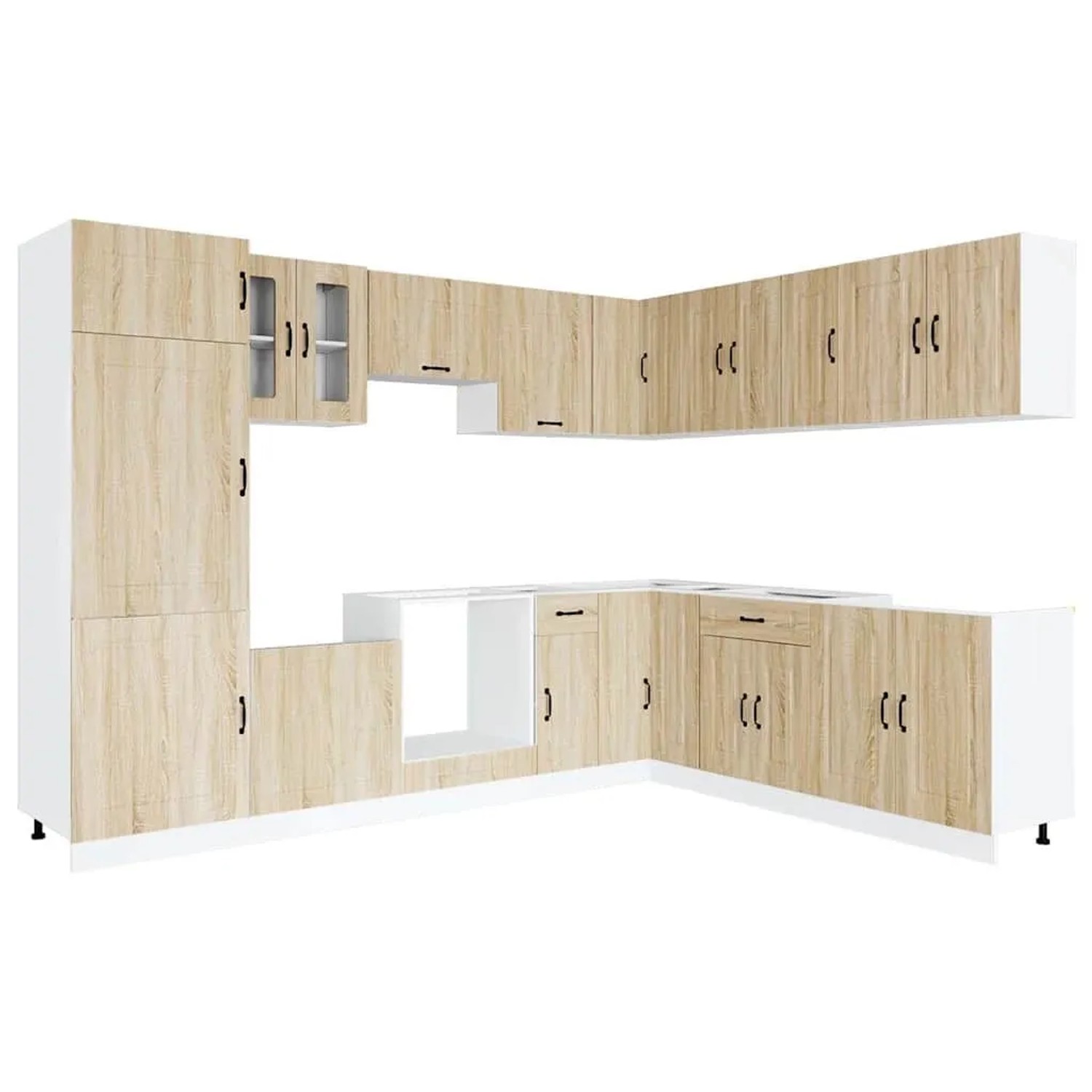 vidaXL 14 Tlg Küchenschrank-Set Kalmar Sonoma-Eiche Holzwerkstoff 3314974 günstig online kaufen