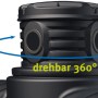 Detailaufnahme Erdtank 4rain Compact 1.600 l: Drehbarer, kürzbarer Domschacht.