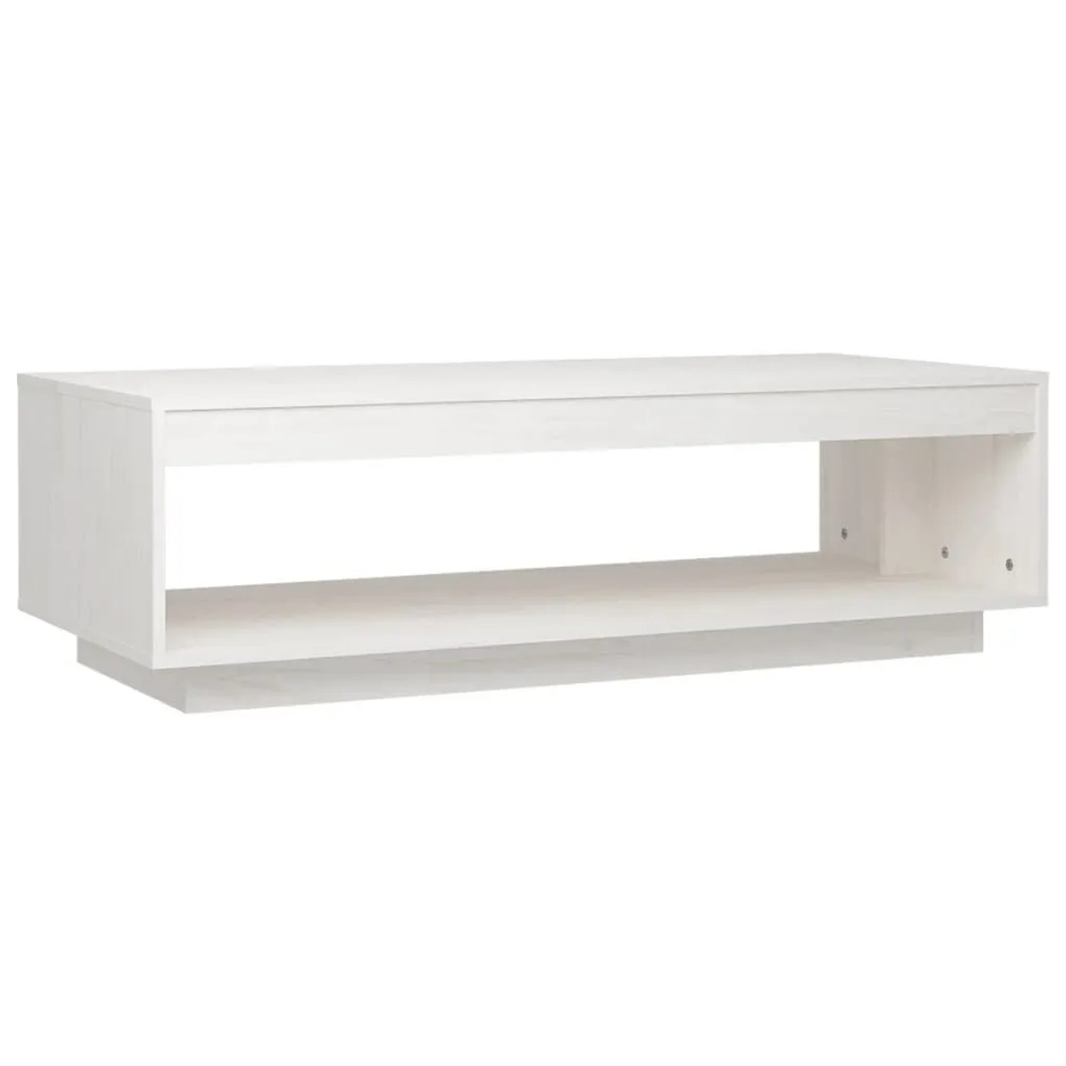 vidaXL Couchtisch Weiß 110x50x33,5 cm Massivholz Kiefer 808509