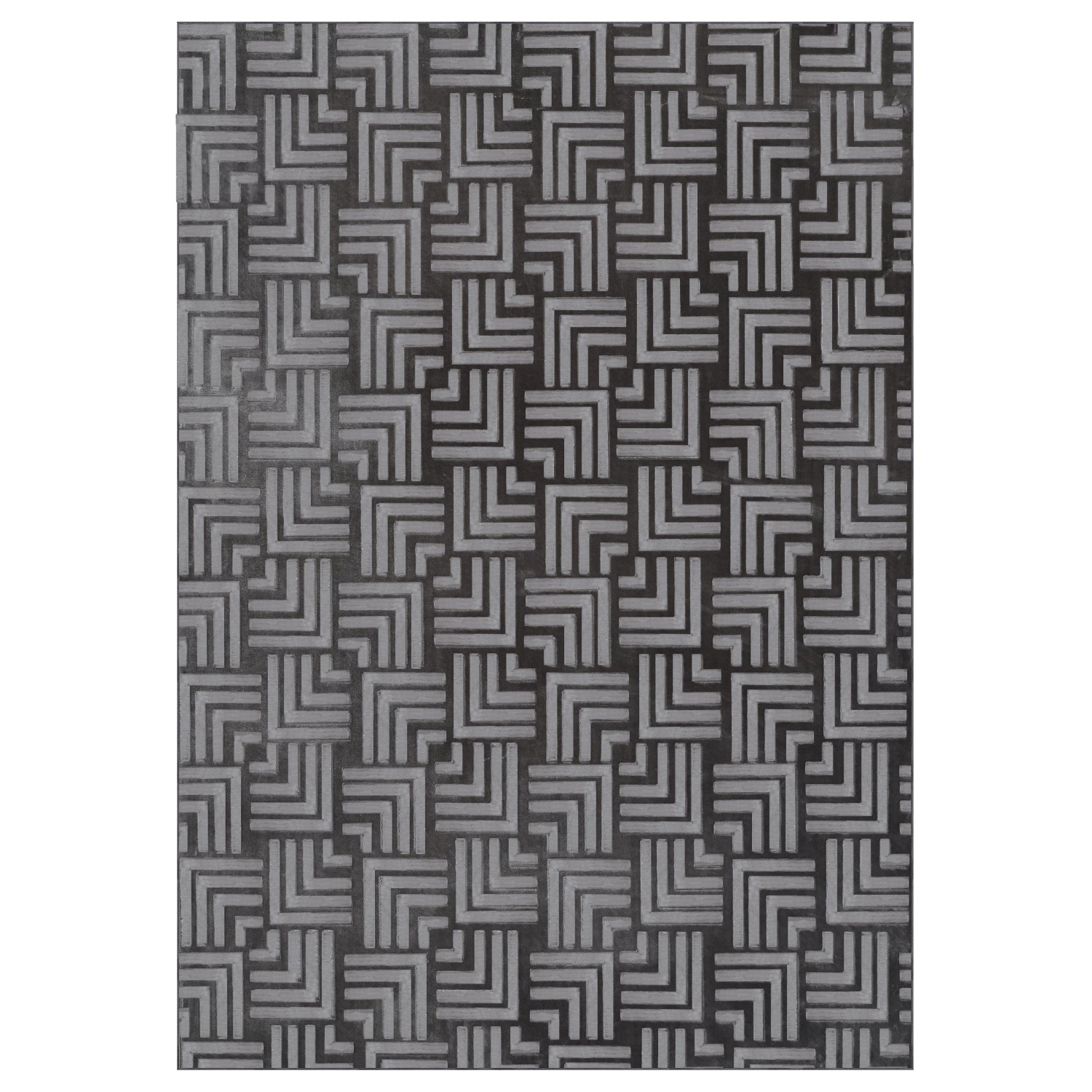 MeGusta Teppich Calma 325 Anthrazit 120x160 cm  Pflegeleicht  Modern