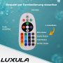 Fernbedienung für LUXULA LED-Strahler: Dimmbar, Farbwechsel, 4 Lichteffekte (Blitz, Strobe, Fade, Sanft).