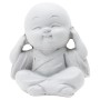 Beton Buddha Statue, 7,5 cm, "Hör kein Übel" Design, für Deko und spirituelle Atmosphäre.