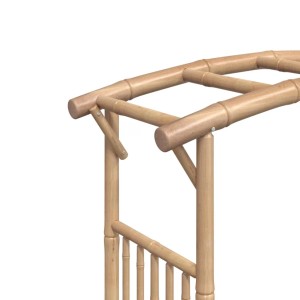 Detailansicht des vidaXL Rosenbogen aus Bambus, Rankhilfe für Garten und Terrasse.