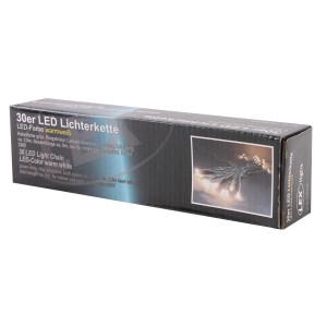 Lex 30er LED Lichterkette Grünes Kabel Innen Partylichterkette Beleuchtung Warmweiß