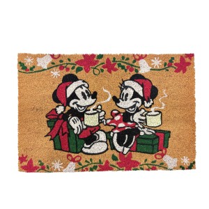 Disney Weihnachten-Deko Fußmatte Mickey u. Minnie 60 cm Mehrfarbig