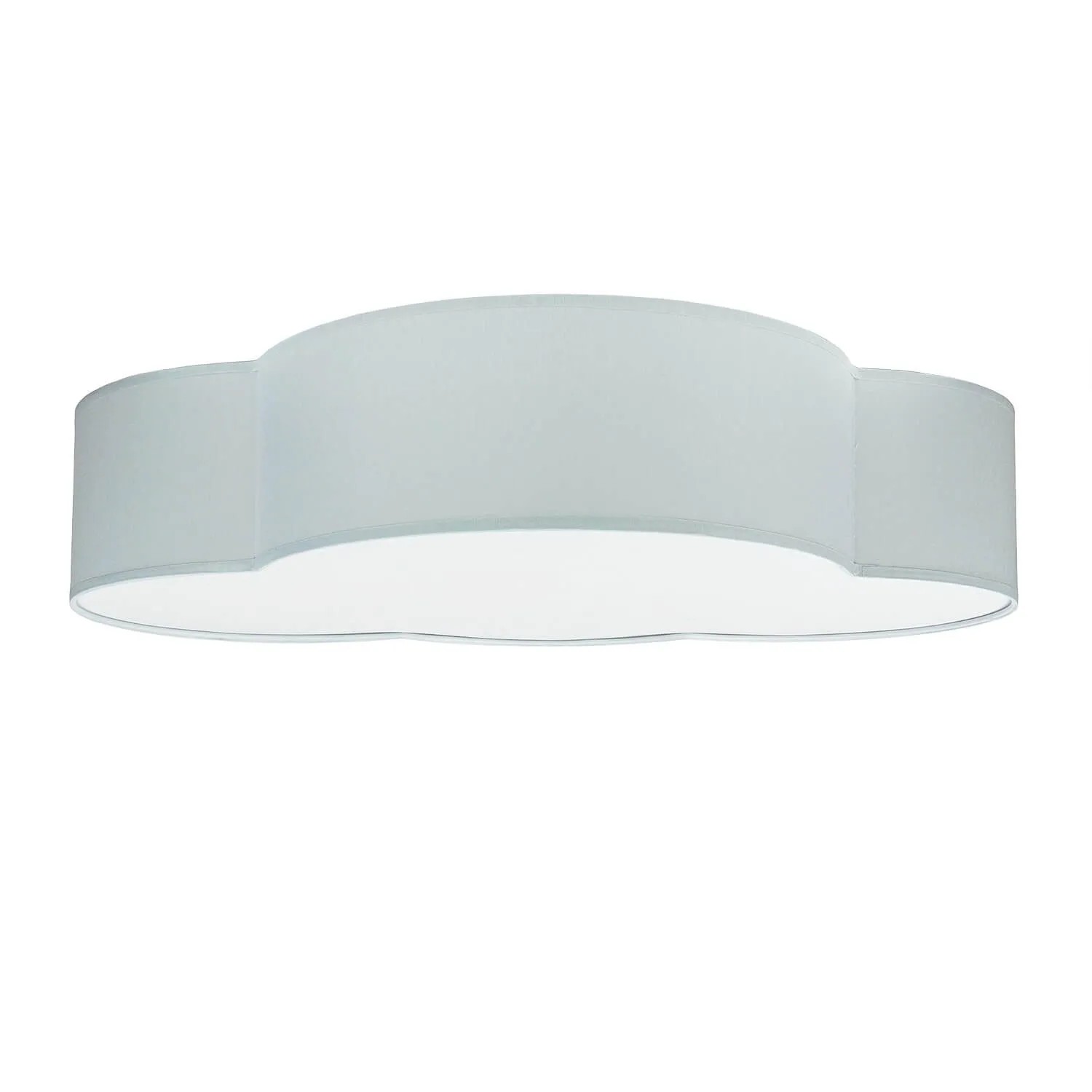 Licht-Erlebnisse Deckenlampe Kinderzimmer Stoff Metall Grau Wolke 4x E27