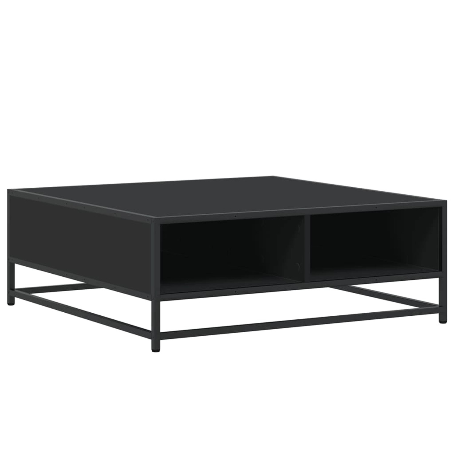 vidaXL Couchtisch Schwarz 80x80x30 cm Holzwerkstoff und Metall 848769