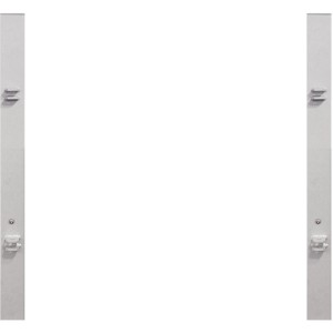 Silbernes Doppeltor Torpfosten-Set, feuerverzinkt, für Zaunbau & Sichtschutz.