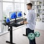 Relaxdays Schreibtisch Stahl Schwarz Höhenverstellbar mit LED Display 140 cm x 60 cm_3