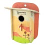 Buntes Pebaro Laubsäge Vogelhaus mit Aufdruck, ideal zum Basteln und als Nistplatz.