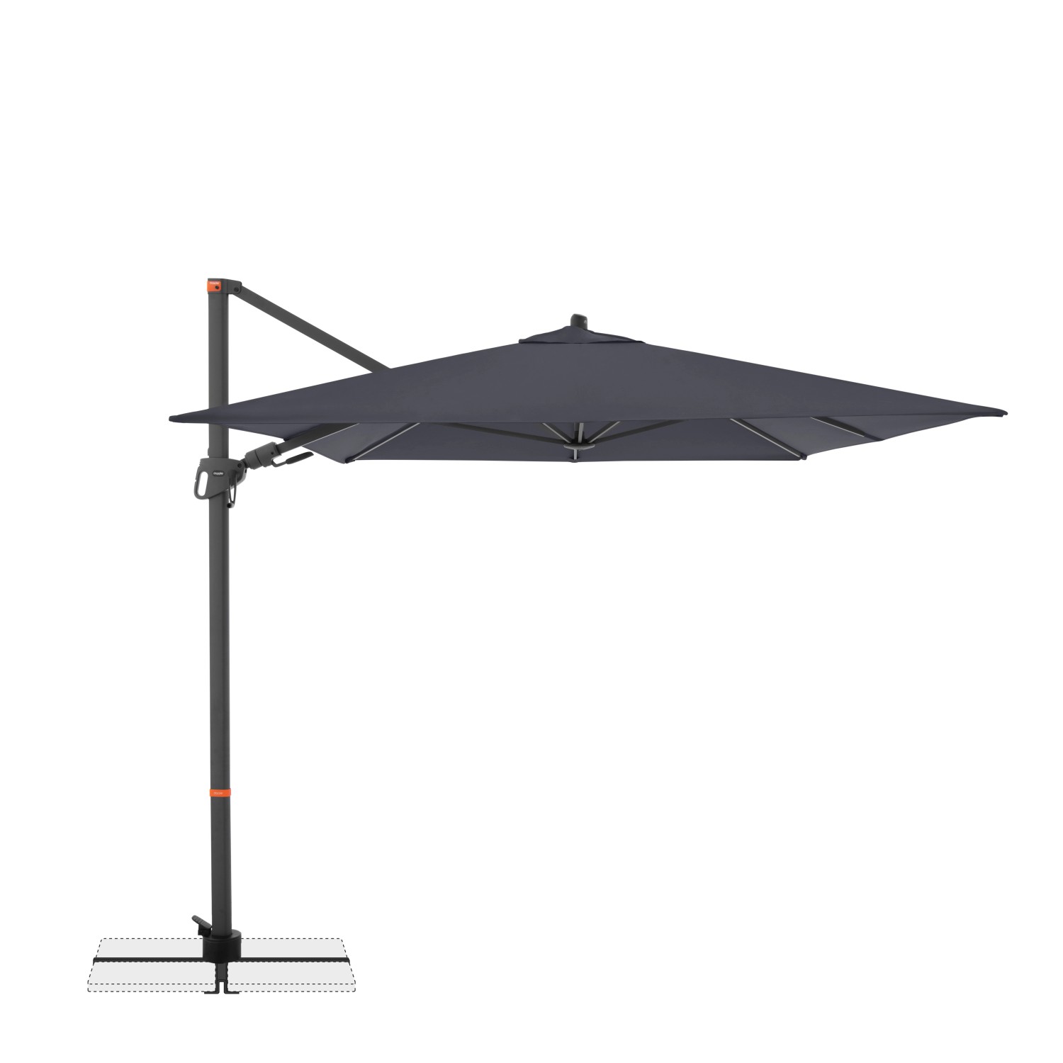 Doppler Ampelschirm MyZone 240 cmx 320 cm Anthrazit mit Kurbelmechanik günstig online kaufen