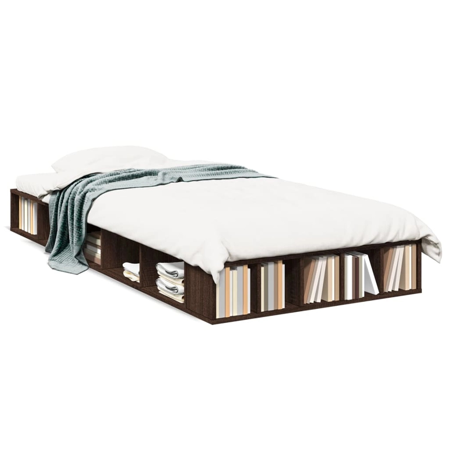 vidaXL Bettgestell Braun Eichen-Optik 75x190 cm Holzwerkstoff 3280537 günstig online kaufen