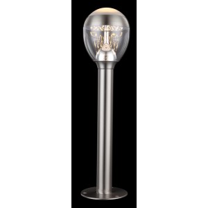 Globo LED-Wegeleuchte Callisto aus Edelstahl, 59 cm hoch, warmweißes Licht.
