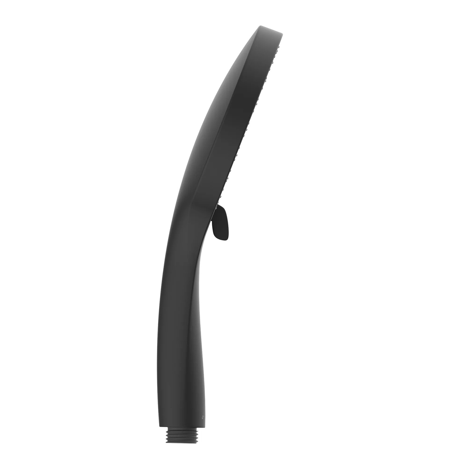 Schütte Handbrause Capri, schwarz matt, mit 3 Strahlarten und Antikalk-Noppen.