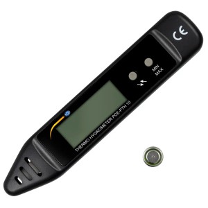 Digitalthermometer PCE Instruments PTH 10 zur Temperatur- und Feuchtigkeitsmessung.