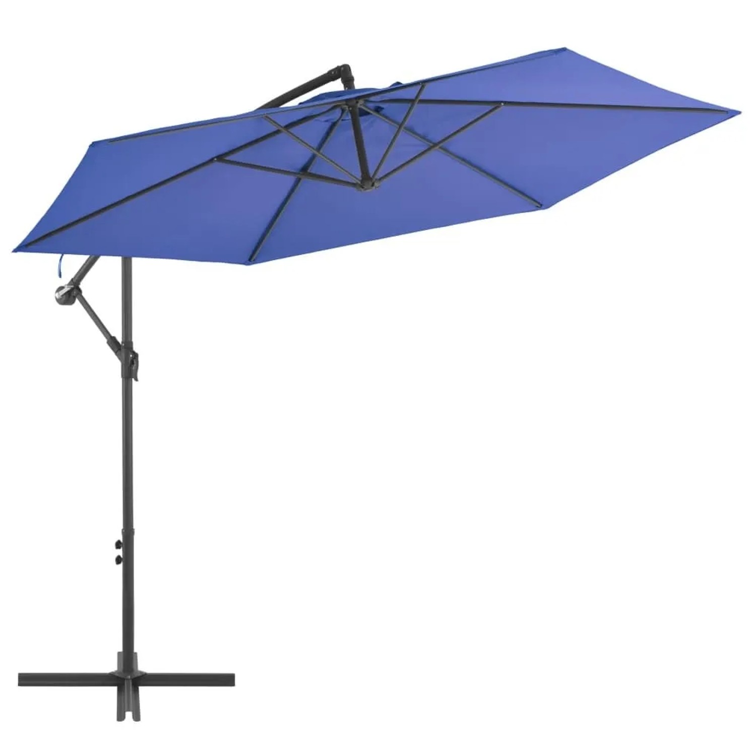 Furnicato Ampelschirm Mit Aluminium-mast 300 Cm Blau