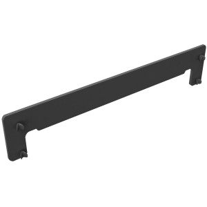 Schwarzer Bodenträger (30 cm) für Regale mit Stecksystem.