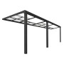 Anthrazit Terrassenüberdachung Solis Deluxe mit Polycarbonatplatten und Aluminiumrahmen.